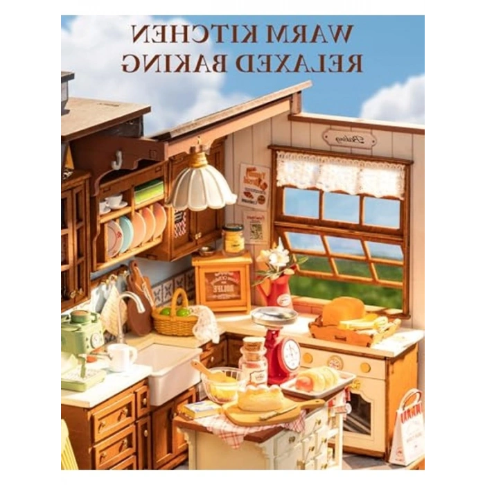Minyatür Bebek Evi Pişirme Mutfağı Yapım Seti