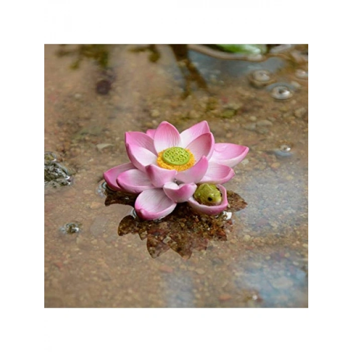 Minyatür Teraryum için Sevimli Mini Kurbağa Heykelciği