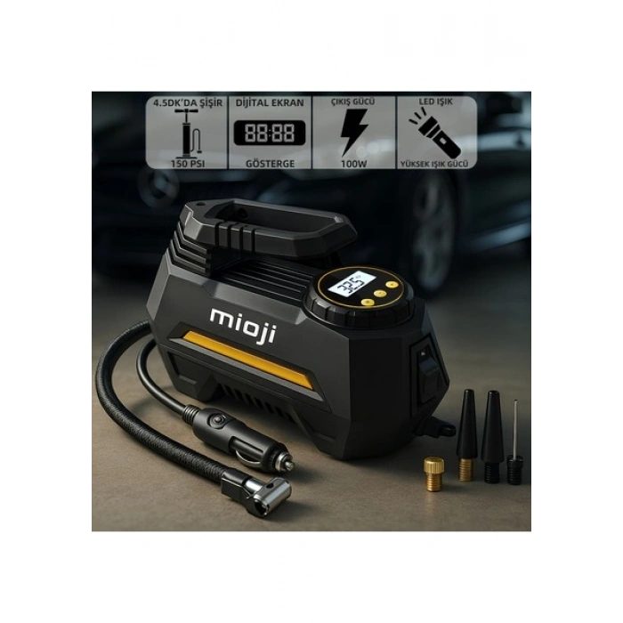 Mioji Mio 10 Taşınabilir 150PSI 12V 120W Araç Hava Pompası