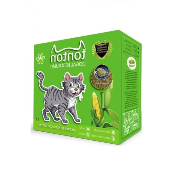 Mısır Koçanı Granülü Doğal Kedi Kumu 32 Lt Topaklaşma Özelliği