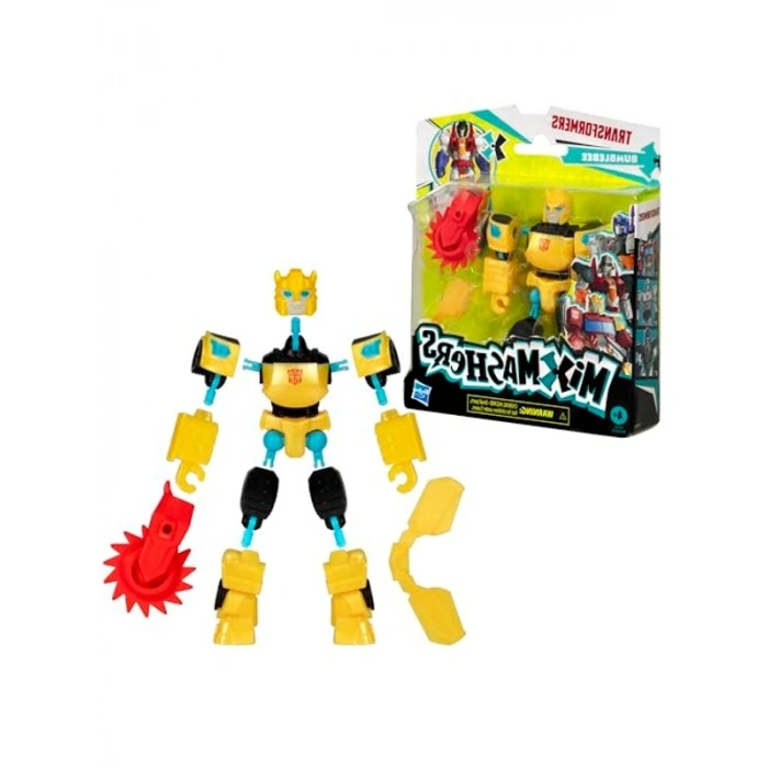 MixMashers Bumblebee Özel Karıştır ve Eşleştir Aksiyon Figürü ve Aksesuarları, 12 cm Ölçekli (12 cm) 4 Yaş ve Üzeri Çocuklar için Robot Oyuncakları