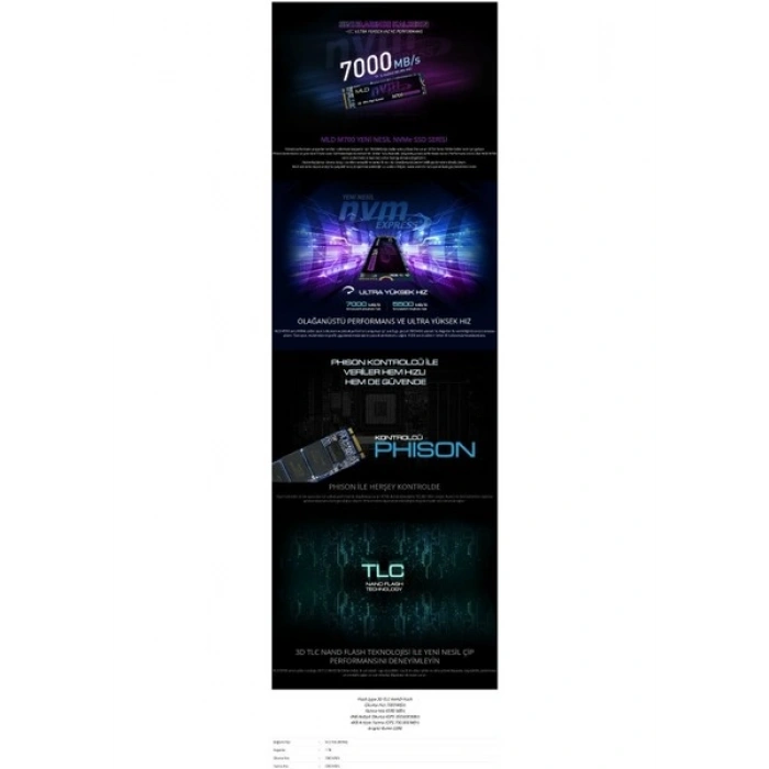 MLD M700 2TB 7000MB-6850MB NVMe 2280 SSD