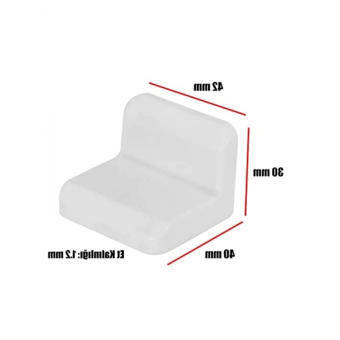 Mobilya Dolap Askı Elemanı - Beyaz (5 ADET)