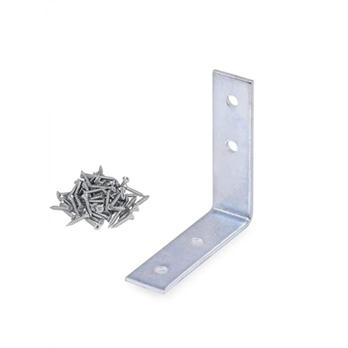 Mobilya Dolap Köşe Bağlantı Demiri - 55x55x15 mm, 25 ADET