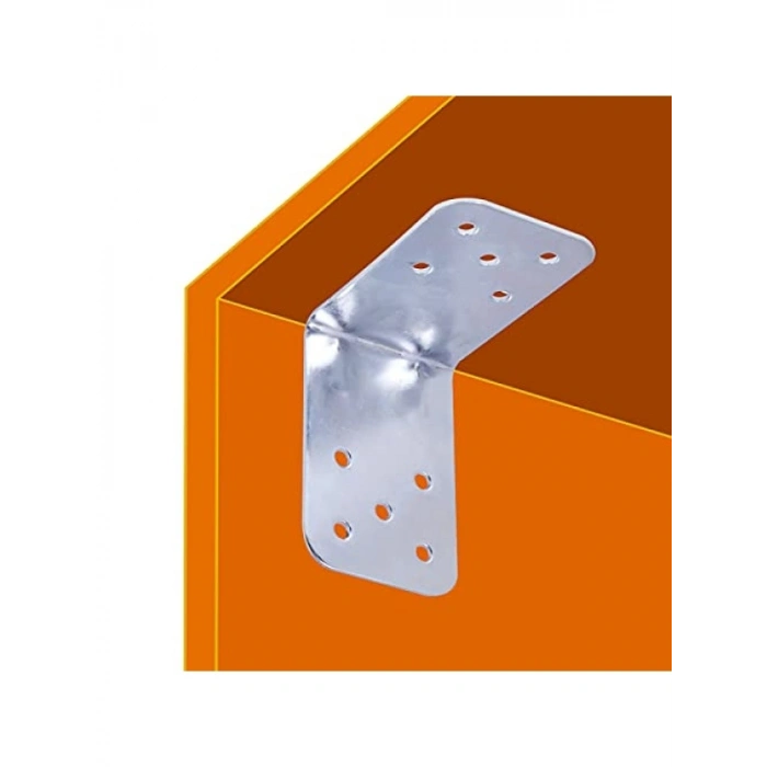 Mobilya Dolap Köşe Bağlantı Sabitleme L Demir Gönye (10 ADET)
