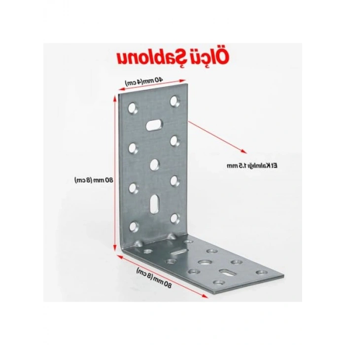 Mobilya Eşya Dolap Bağlantı Aparatı (50 ADET) - L Demiri Gönye