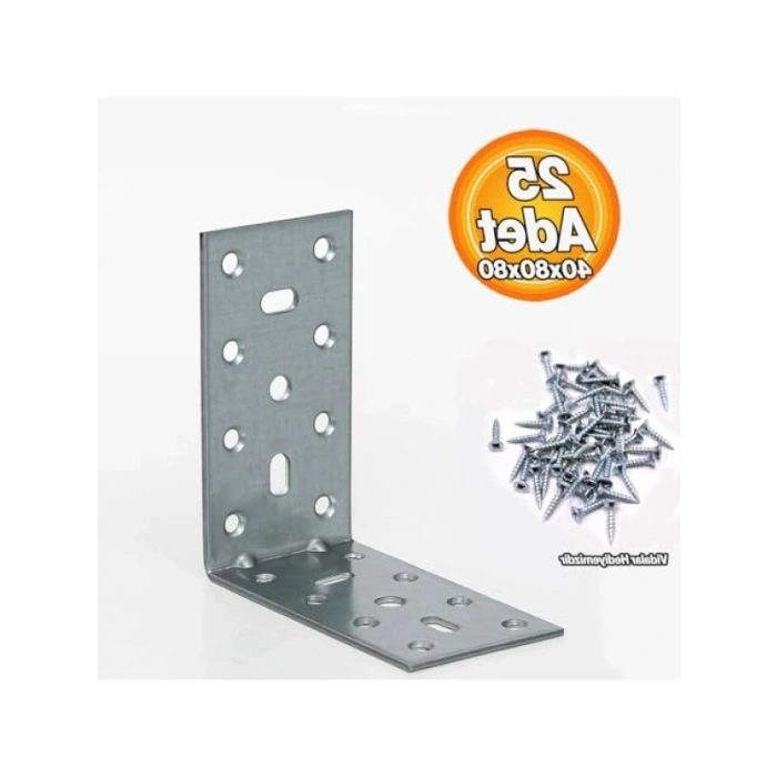 Mobilya Eşya Dolap Duvara Sabitleme Köşebent Bağlantı Aparatı (25 ADET)