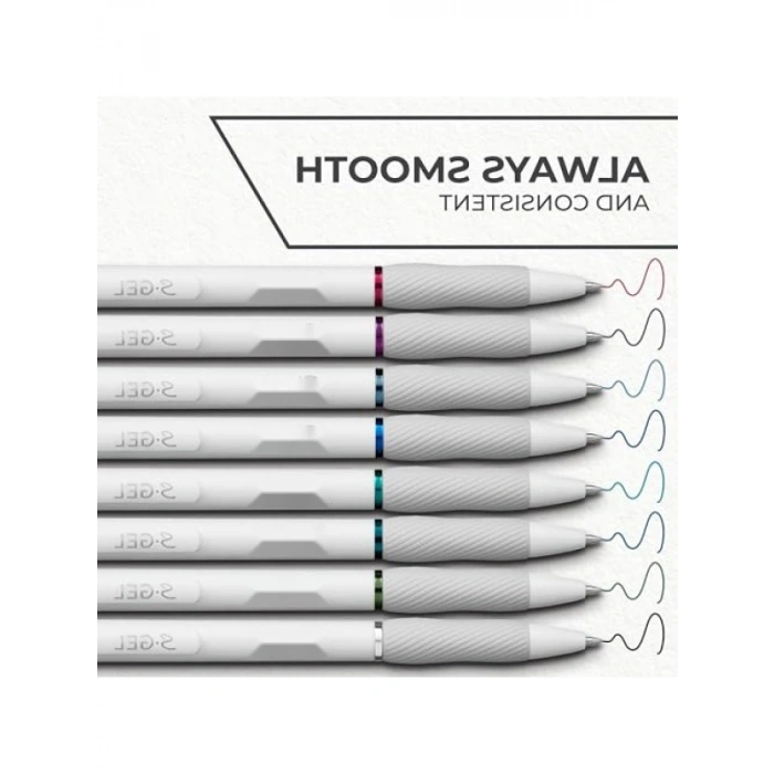 Moda Varil Jel Kalem Seti - 8 Adet, Orta Nokta (0,7 mm)