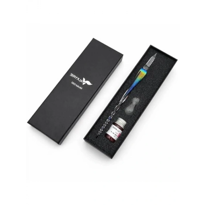 Model Renk Geçişli Cam Dip Kalem Seti – El Yapımı - Hediye Kutulu