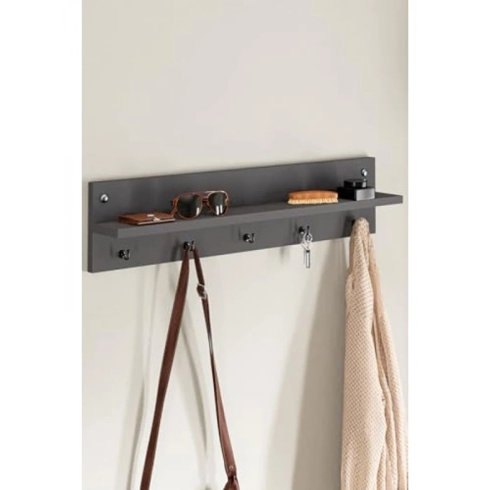 Modern Antrasit Gri Duvar Askısı ve Portmanto Askılık
