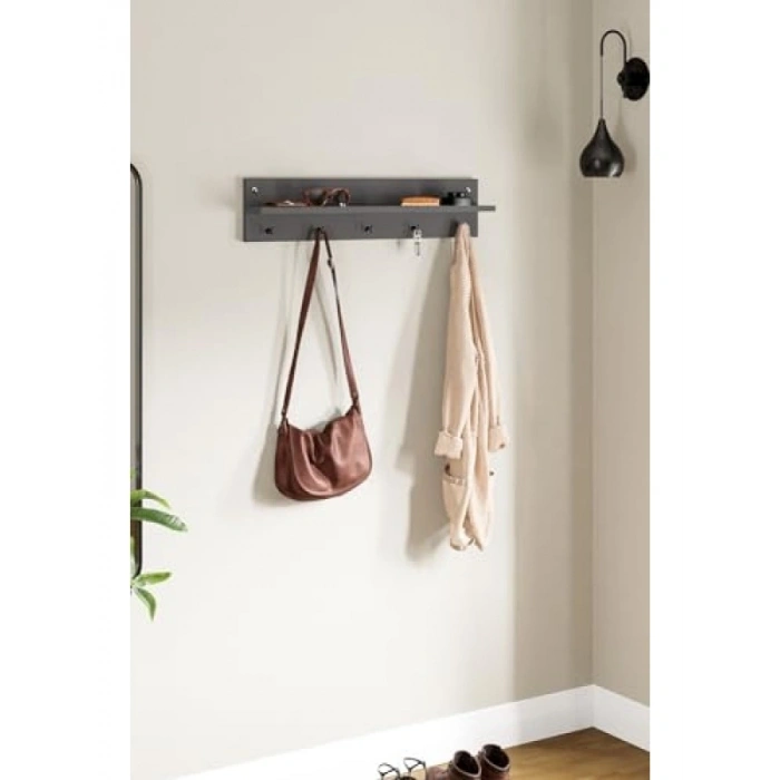 Modern Antrasit Gri Duvar Askısı ve Portmanto Askılık