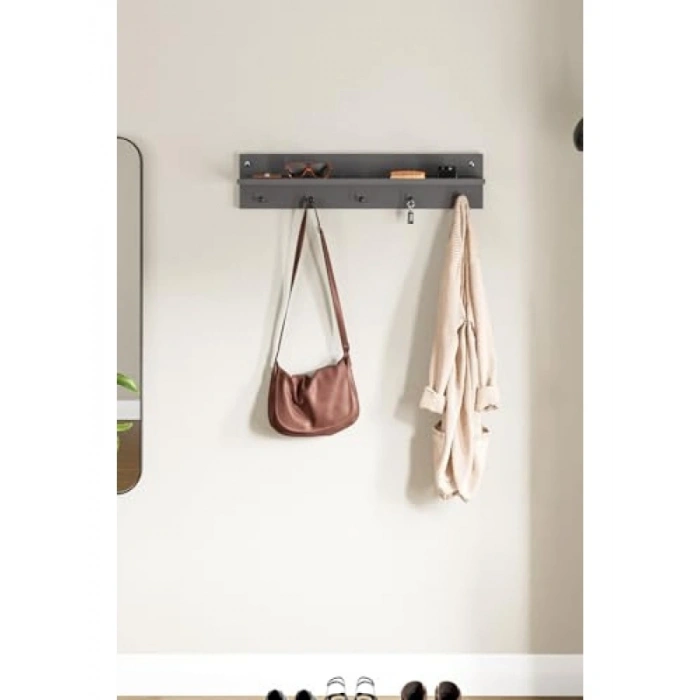 Modern Antrasit Gri Duvar Askısı ve Portmanto Askılık