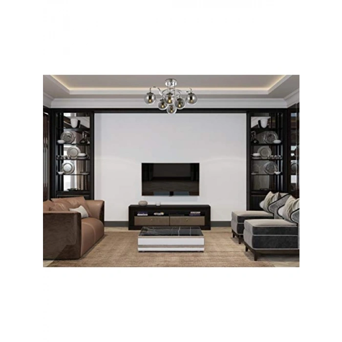 Modern Avize - Krom Kaplama, E27 Duy, 55 cm