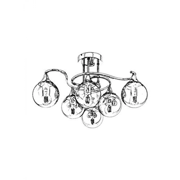 Modern Avize - Krom Kaplama, E27 Duy, 55 cm