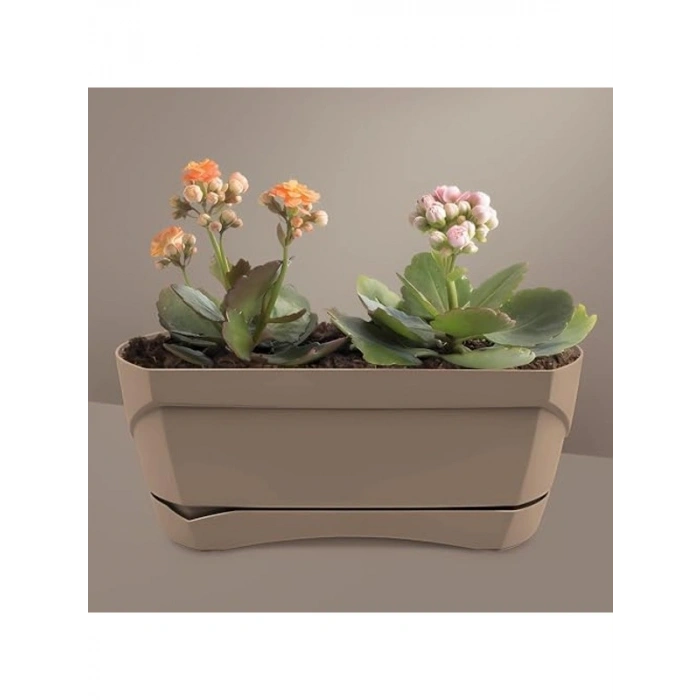 Modern Balkon Saksısı, Kahve Renk, 6.6 Litre Kapasite