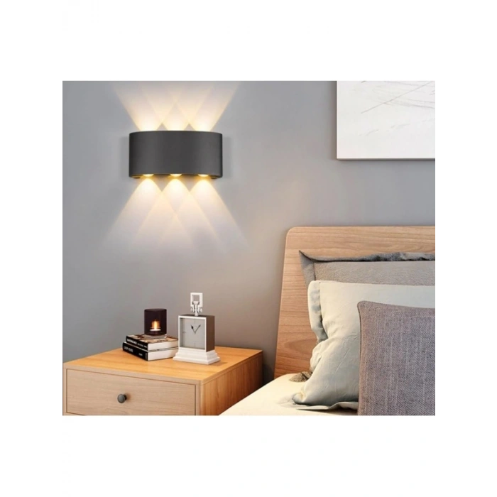Modern Çift Yönlü Duvar Aydınlatma Led Aplik 10 Watt Desenli (Gün Işığı)