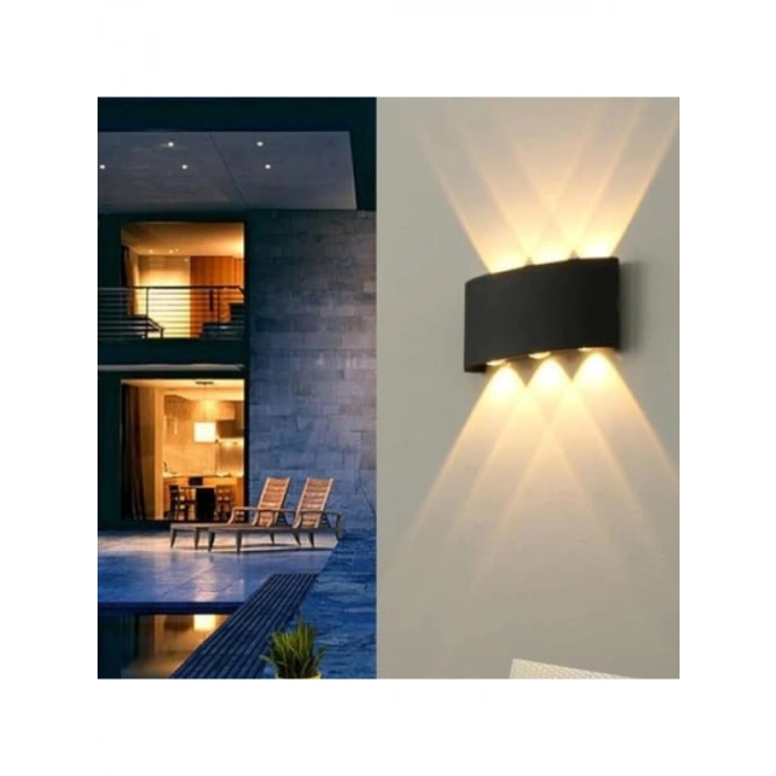 Modern Çift Yönlü Duvar Aydınlatma Led Aplik 10 Watt Desenli (Gün Işığı)