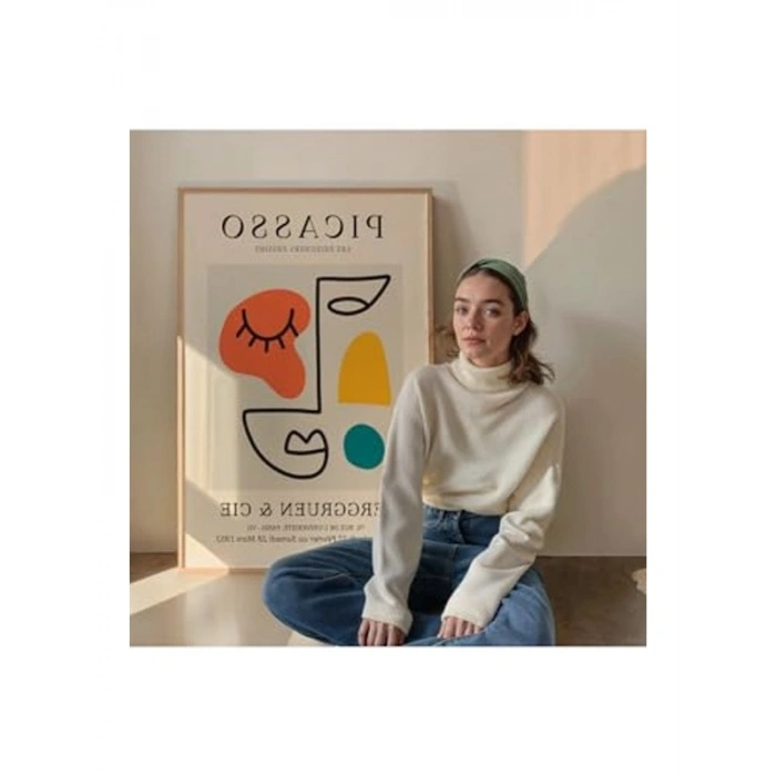 Modern Dekoratif Çerçevesiz Poster, Picasso Temalı, 40 x 50 cm