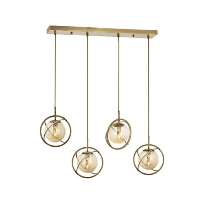 Modern E14 Metal Cam Avize - 80x22 cm