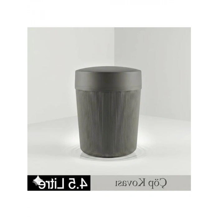 Modern Kapaklı Çöp Kovası, 4.5 Litre, Dekoratif Tasarım