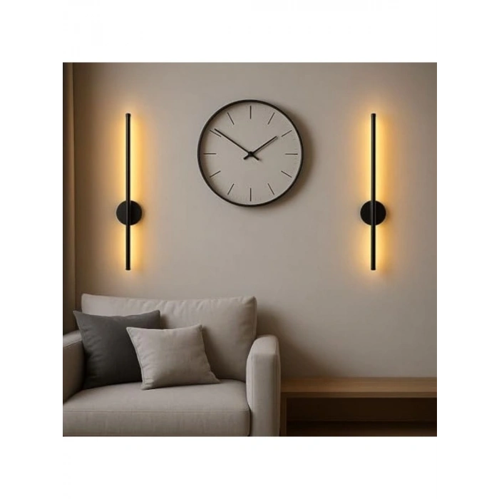 Modern Led Duvar Aplik, 66 cm Günışığı, Pilli Aydınlatma
