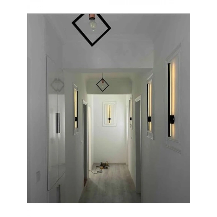Modern Led Duvar Aplik, 66 cm Günışığı, Pilli Aydınlatma