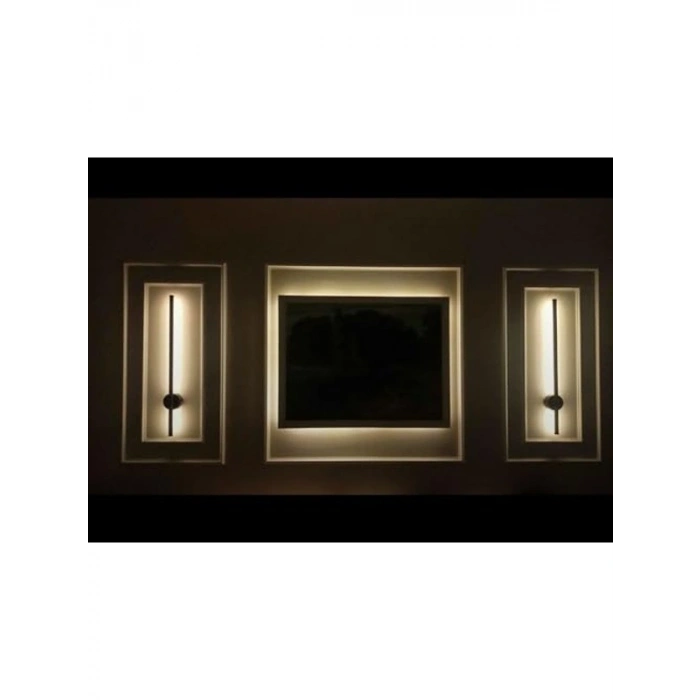 Modern Led Duvar Aplik, 66 cm Günışığı, Pilli Aydınlatma