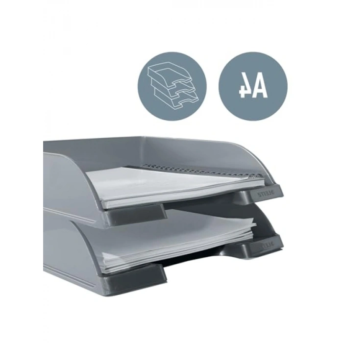 Modern Metalik Beyaz Evrak Rafı