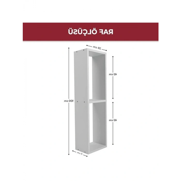 Modern Minimalist 2 Raflı Dekoratif Kitaplık, Dikey Tasarım
