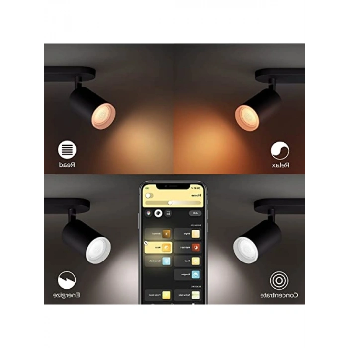 Modern Spot Aydınlatma - Akıllı LED Ampul ile Siyah