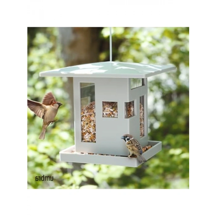 Modern Tasarımlı Asma Kuş Yemliği - Bird Cafe