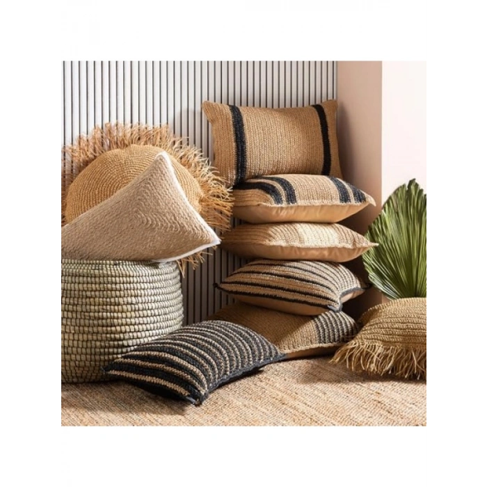 Modern Tasarımlı Jüt Kırlent 50x50 cm