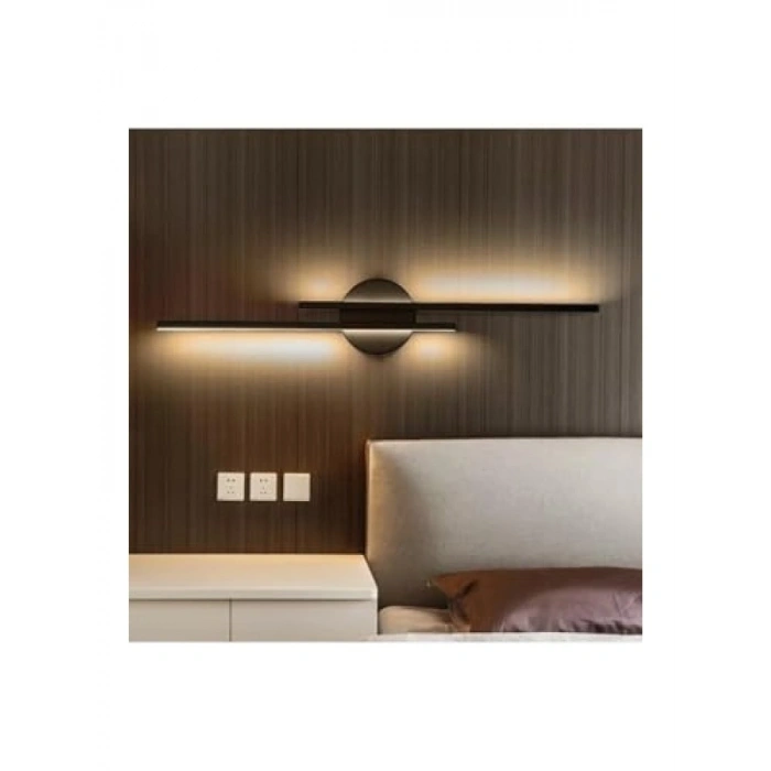 Modern Tasarımlı Siyah Renk LED Duvar Aplik (2li Set)