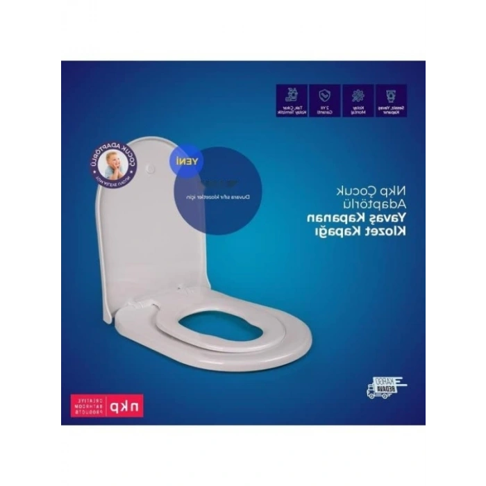 Modern Tasarımlı Yavaş Kapanır Çocuk Klozet Kapağı