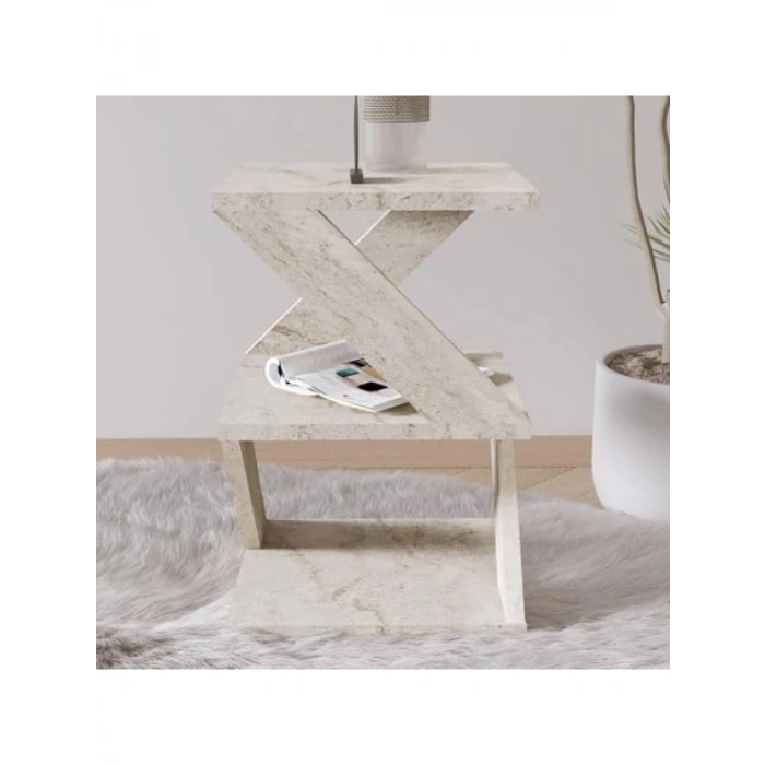 Modern Yan Sehpa, Şık Traverten Tasarım