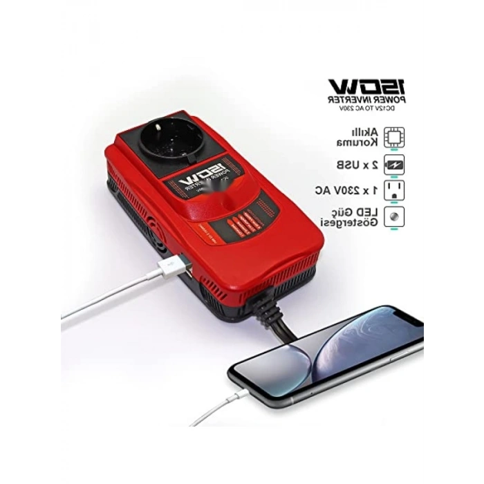 Modifiye Sinüs Dönüştürücü İnverter - 12Vdan 220Va