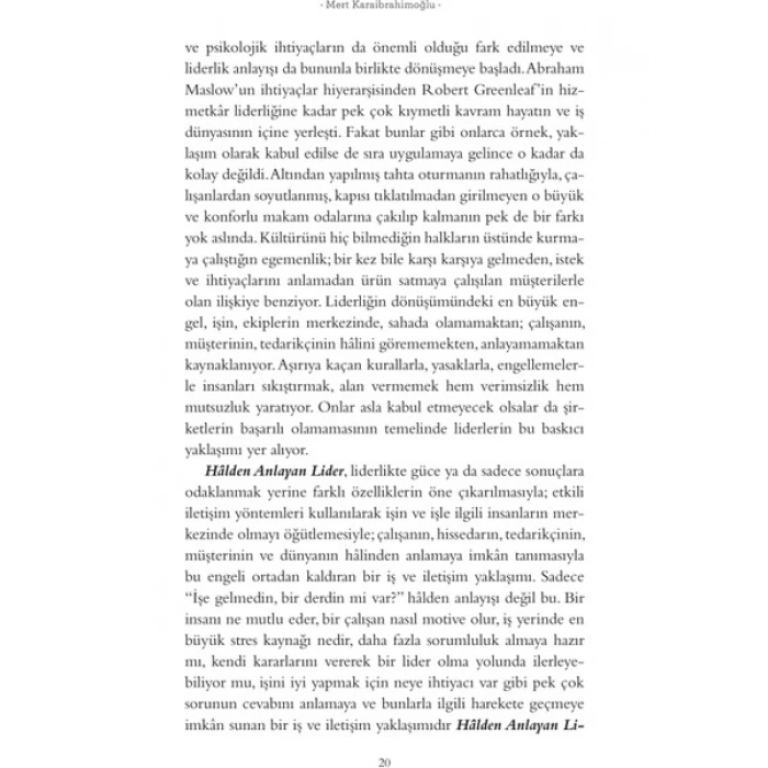 Mona Kitap Halden Anlayan Lider - Mert Karaibrahimoğlu