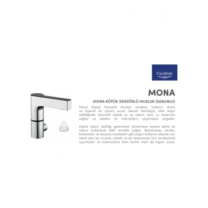 Mona Köpük Sensörlü Lavabo Bataryası (Sabunlu) -WM00605010200011