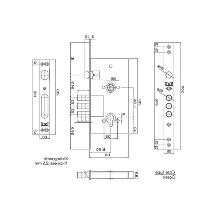 Monoblok Alt Kilit - Çelik Kaplama