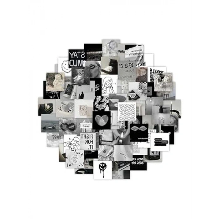 Monokrom Sticker Seti, Farklı Tasarımlar