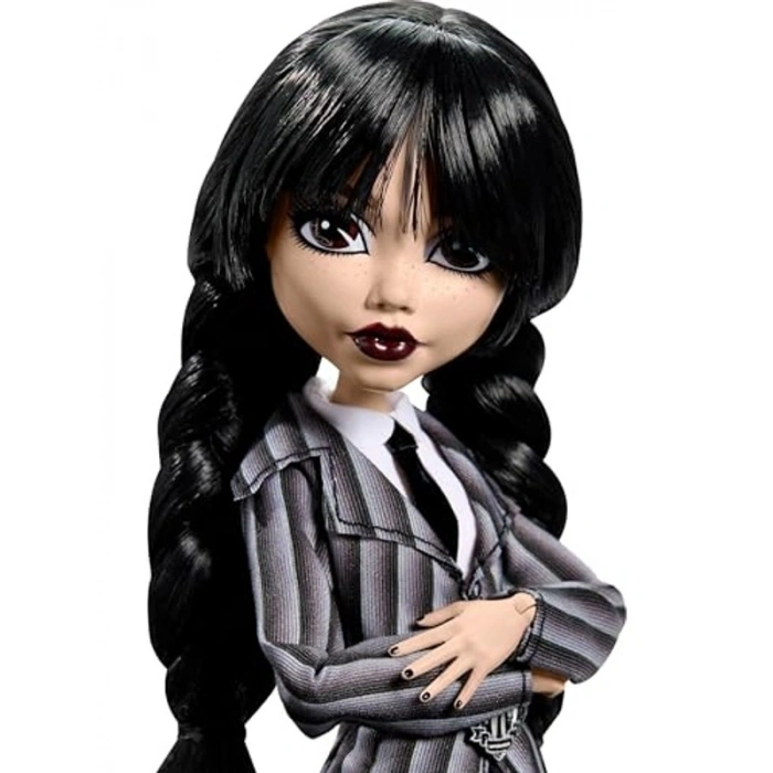 Monster High Wednesday Okul Üniformalı Bebek, 3Y+, HXJ04