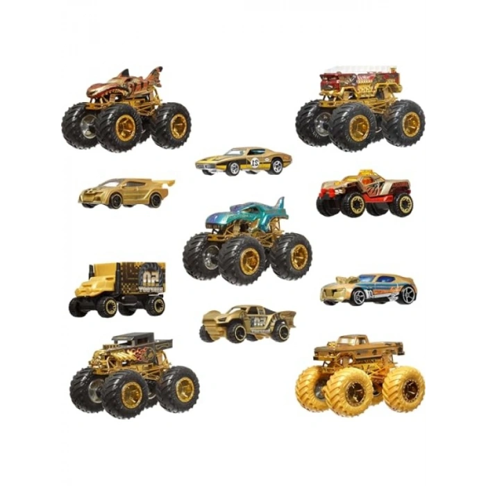 Monster Trucks Araba ve Kamyon Seti - 6 Araç