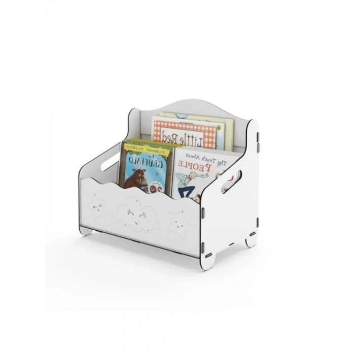 Montessori Tarzı Ahşap Kitaplık ve Dergilik