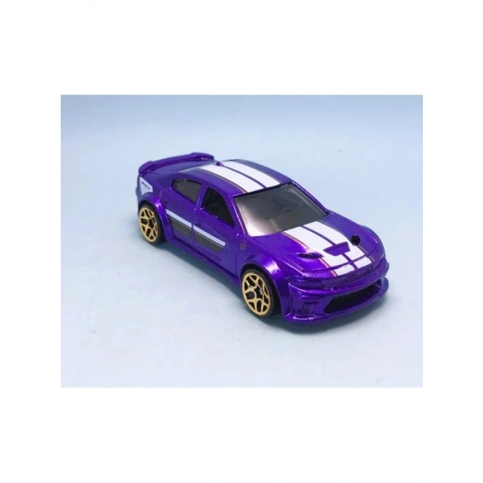 Mor Metalik Oyuncak Araba - 20 Dodge Charger Hellcat