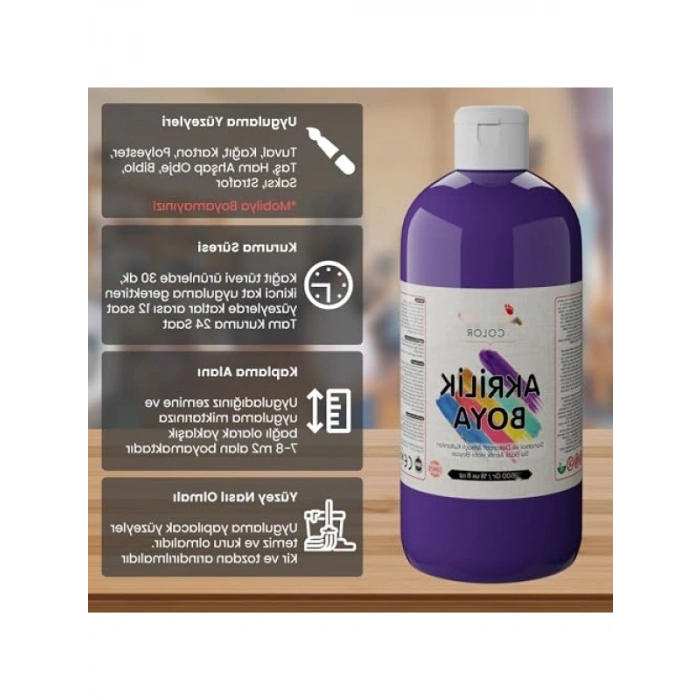 Mor Renk Akrilik Boya, 500gr