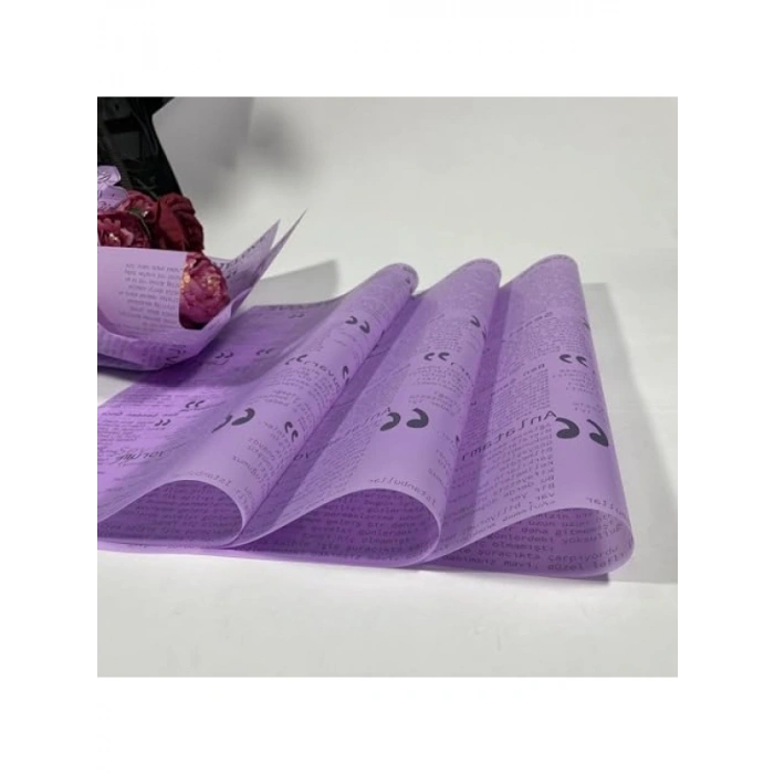 Mor Renk Çiçek Buket Kağıdı - 10 Sayfa