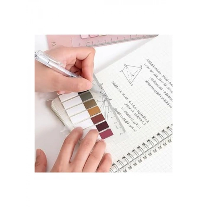 Mor Tonlarıyla 10 Renkli Sticky Note Seti, Özelleştirilebilir İndeksler
