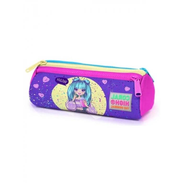 Mor Üç Gözlü Kalemlik - Kız Çocuk İçin