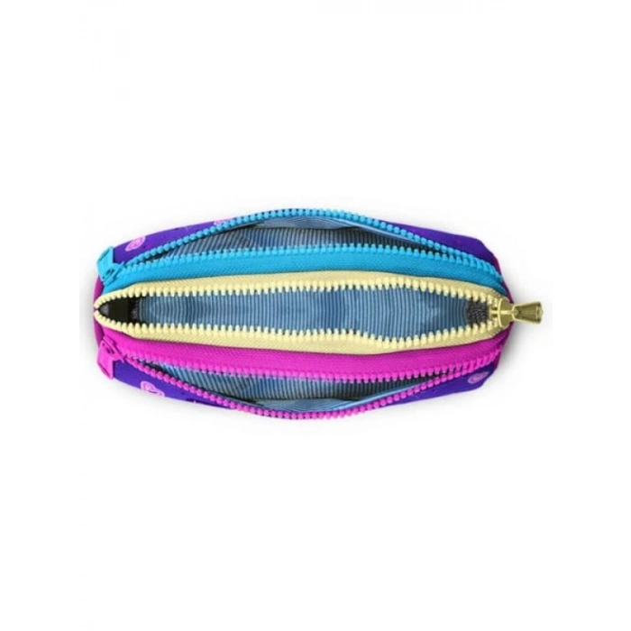 Mor Üç Gözlü Kalemlik - Kız Çocuk İçin