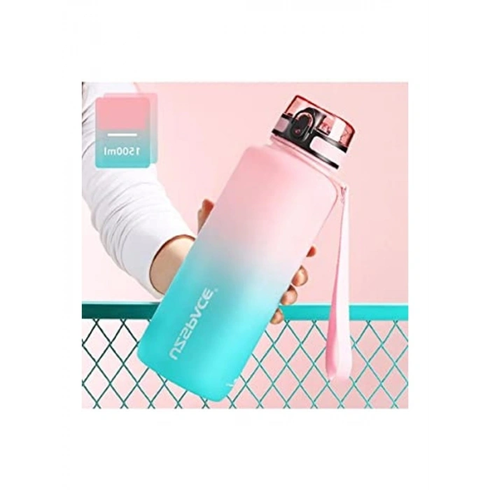 1500 ml Kapasiteli Motivasyon Matarası, Çift Renkli Tasarım